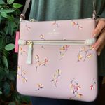 Kate Spade Authentic Saffiano leather floral zip top Crosby Photo 6