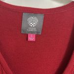 Vince Camuto Knit Midi Dress Long Sleeve Women's Small Brick Red Photo 3