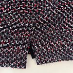 Talbots Tweed Pencil Skirt Size 14P Blue Red Business Straight Slit Knee Length Photo 6