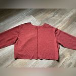 Urban Outfitters  Boxy Oversize V-neck Long Sleeve Pullover Top Red Burgundy XS Photo 3