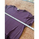 Yelete  Women’s T-shirt  Blouse with chiffon peplum Stretch Short Sleeve Size L Photo 2