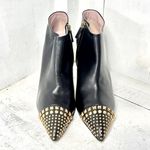 Gucci  Coline Leather Studded Pointed Stilettos Ankle Boots Black Women's 40 / 9 Photo 6