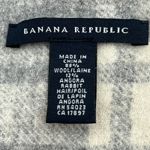 Banana Republic Wool Angora Plaid Scarf Gray Preppy Photo 2