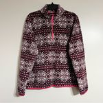 Prince And Fox Sherpa Fleece Pullover Extra‎ Size XL Snowflake Half Zip Pink Photo 1