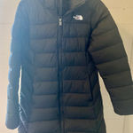 The North Face  Womens Black Hooded Down Minoqua Parka Puffer Coat Jacket Long S Photo 0