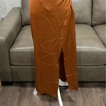 Le lis  Terracotta Maxi Skirt Size XS Glam Lux Satiny Photo 1