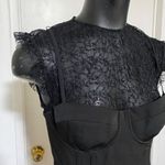 ZARA NEW  Lace Peplum Twofer Bustier in Black Size Small Photo 3