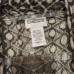 Chico's Chico’s Lightweight Geometric Mesh Lace Kimono Cardigan Cover Black Grey‎ medium Photo 1