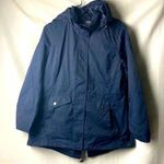 Jones New York SIGNATURE WO SIZE MEDIUM NAVY JACKET ZIP BUTTON CLOSURE POCKETS Photo 0