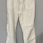 Urban Outfitters BDG  White Linen Blend Wide Leg Pants Drawstring Y2K Size Medium Photo 0