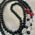 Long clear glass Buddha beaded pendant necklace Photo 1