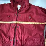 Eddie Bauer Vintage Women's Deep Red Anorak plaid wool lined Utility Jacket Photo 9
