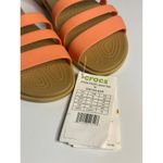 Crocs  Tulum Open Flat Sandals | Women’s Size 6 Coral Pink Tan Lightweight Style Photo 1