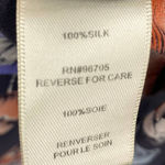 Rebecca Taylor Fit & Flare Dress Silk Sheer Navy Floral Print Sleeveless Women 8 Photo 9