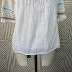 Love Sam Abigail Embroidered Peasant Top in White Photo 6