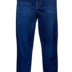 7 For All Mankind Dark Washed Cropped Skinny Jeans Photo 0