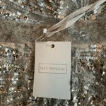 Mac Duggal  5687 SEQUINED ONE SHOULDER DRAPED LACE UP GOWN dress  Silver 8 Photo 11