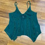Urban Outfitters  Green Crochet Trim V Neck Tank Top Handkerchief Women's Size XS Photo 0