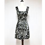 JAY GODFREY Leopard Print Satin Mini Dress Sleeveless Black White Size 0 New‎ Photo 2