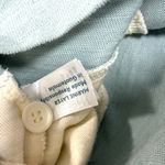 Marine layer  Blue Cream Stripe Cropped Rugby Shirt Long Sleeve Top Size XS Photo 7