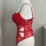 Victoria's Secret Victoria’s Secret Bombshell Red Lace Teddy Bodysuit (Flaw) Size Large Photo 1