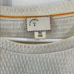 Anthropologie Postage Stamp Creme Textured Top w/ Gold Glitter Thread - Sz Small Photo 1