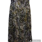 Mlle Gabrielle  Snake Print Midi Skirt Edgy Contemporary Size 1X Photo 0