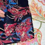 Umgee  small/medium women's floral cover up with tasseled sleeve edges blue pink Photo 4