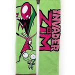 Odd Sox Invader Zim Gir Crew Socks Mens Womens Nickelodeon Y2K Fun Novelty Gift Green Photo 0