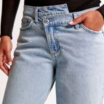 Abercrombie & Fitch Abercrombie Curve Love Low Rise Baggy Jean in Light with Crossover Waistband Photo 0