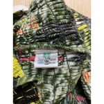 Island Planet Hunter Green Tropical Floral Smocked Midi Dress Size Medium New Photo 3