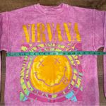 Nirvana  Tie-Dye Smiley Face 90’s Logo Crewneck Sweatshirt Photo 7