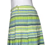 Worthington Skirt Womens 4 Pink Green Blue Stripe A-Line Skirt Casual Office Photo 5