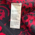 Chico's Jacquard Open Front Cardigan Sweater Black Red Womens Size Large Photo 7