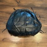 Vintage 1980s Bags By Pinky Genuine Leather Flower Applique Shoulder Bag Purse Black Photo 5