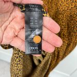 ASOS  Size 14 Orange, Black Animal Print Tiered Long Sleeve Maxi Dress Photo 7