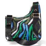 Diane Von Furstenberg NWT DVF for Target Collab Disco Zebra Green Utility Crossbody Bag Black Blue Photo 1