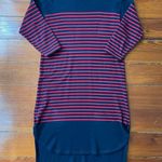 Mads Nørgaard Copenhagen Stripe Long Sleeve Sweater Dress in Red & Navy Photo 8