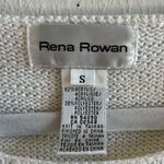 Rena Rowan  Shell White Knit Cap Sleeves Jewel Neck Sweater Sz S EUC Neutral Photo 2