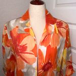 Alfred Dunner New,  Tuscan Sunset Floral Print 3/4 Length Sleeve Open Front Blazer Jacket Size 18  Photo 1
