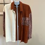 Corduroy rust animal shackle color block NWOT Brown Size XL Photo 2