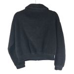 Marc New York Womens Bomber Jacket Cropped Fleece Zip Front Black M Photo 1