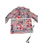 Alfred Dunner Womens Top Size 14 Button Front 3/4 Sleeve Colorful Print Photo 2