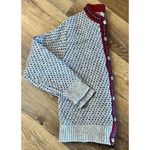 Vintage LL Bean Women's wool Birdseye button up cardigan sweater, USA EUC Brown Size L Photo 2