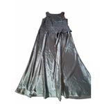 Navy Sparkle and Satin Gown Photo 7