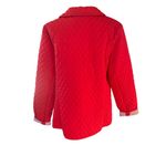 Briggs New York women's size 16 red snap front long sleeve collared quilt jacket Photo 4