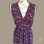 Xhilaration  Purple Floral Fit & Flare Dress Women’s M Sleeveless Casual Sundress Photo 1