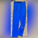 Nike Pro Women’s Sz M Royal Blue Dri Fit Core Compression Leggings Photo 3