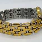 Bulova Caravelle 24mm gold silver tone Quartz watch white dial size 6.5” fresh battery Photo 4