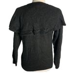 Vintage Work in Progress Silk Angora Sweater M Black Knit Beaded Gladys Bagley Size M Photo 3